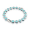 Aqua | Argent sterling 925 | Bracelet mauvais œil en cristal